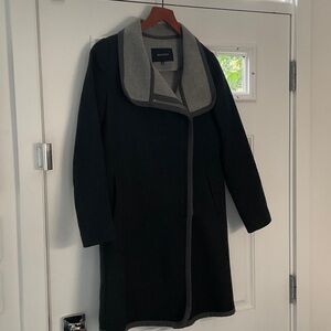 Babaton Black and Gray Wool Jacket
